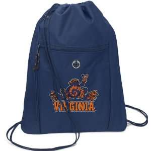  UVA Peace Frog Drawstring Bag Backpack