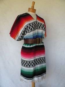 Mexican blanket navajo Southwestern wool cape poncho shawl sweater 