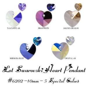  Wholesale Lot 30 pcs Swarovski Heart Pendant 10mm #6202 