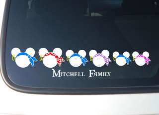 Mickey & Minnie Pirate Family Vinyl Car Decal Sticker  