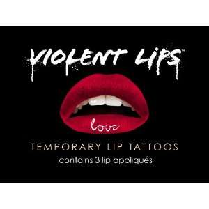  Violent Lips   The Red Love   Set of 3 Temporary Lip 