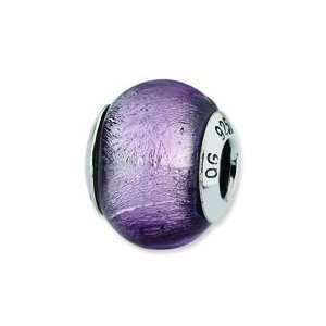  Sterling Silver Reflections Lavender Italian Murano Bead Jewelry