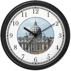 St. Peters Basilica   Rome, Italy   Famous Landmarks Wall Clock 