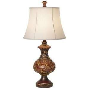    Kathy Ireland Catherine Aged Red Table Lamp