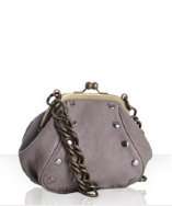 style #309865601 old lace buffalo leather kiss lock shoulder bag