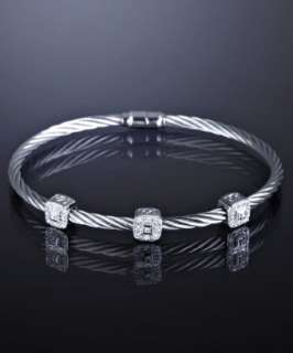 Charriol silver Nautical Cable diamond bracelet   