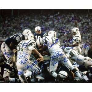  New York Jets Team Signed Stand At The Goal Line 16x20 