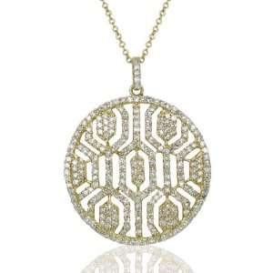   Jewelers Effy® 14k Yellow Gold Diamond Lace Pendant1.25 Tcw. Jewelry