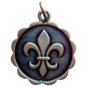  Copper toned Fleur de Lis Pendant / Charm Jewelry