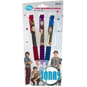  The Jonas Brothers 3 Pack Mechanical Pencil w/Grip Case 