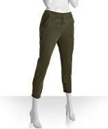 See By Chloe army cotton twill ankle button cuff pants style 