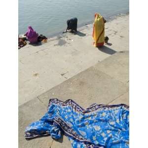  Drying Washing at the Ghats on the Banks of the Narmada 