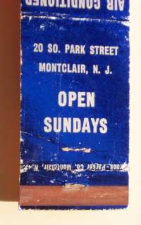 1950s Matchbook Wedgwood Cafeteria Montclair NJ Essex C  