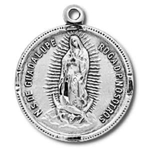 com Sterling Silver Our Lady of Guadalupe Virgin Mary Catholic Medal 
