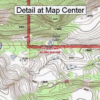  USGS Topographic Quadrangle Map   Cirque Lake, Montana 