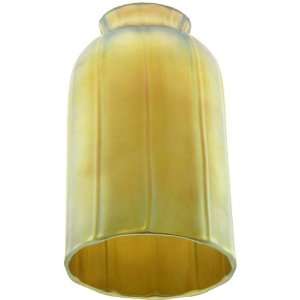  Iridescent Gold Art Glass Cylinder Shade with 2 1/4 