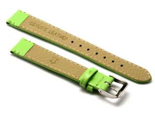 14mm Genuine Bonded Leather Watch Band Strap Green  