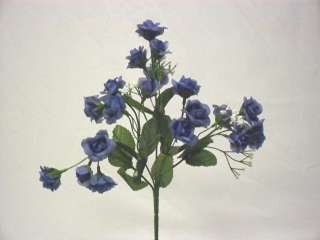 20 DARK BLUE Silk Mini Open Roses Wedding Flowers  