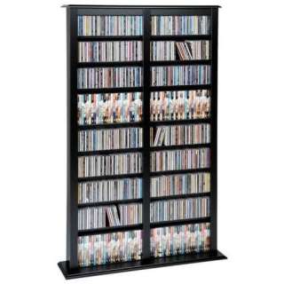 Black 702 CD/DVD Media Storage Cabinet/Rack w Lock  