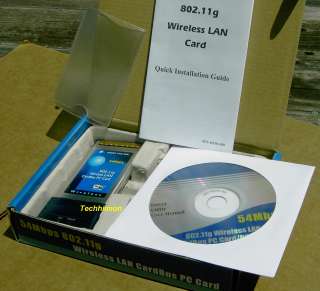 NEW 802.11G + B LAPTOP WIRELESS INTERNET PC CARD WIFI  