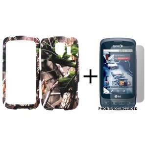  LG OPTIMUS S GREEN LEAVES CAMOUFLAGE COVER CASE + SCREEN 