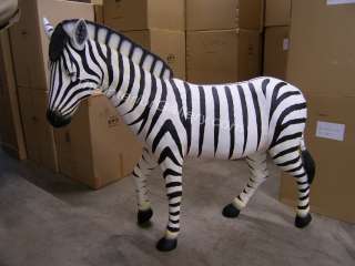 Zebra Statue Life Size Jungle Zoo Animal Realistic 6F  