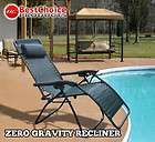 Zero Gravity Chairs Case Of (2) Green Lounge Patio Chairs Outdoor Yard 