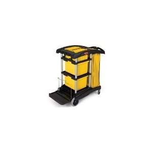   BLA   Microfiber Cleaning Cart w/ Storage Bins, Black