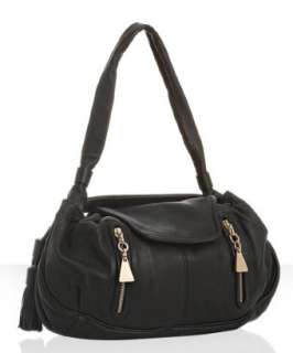 See By Chloe black leather zip and tassel flap bag   