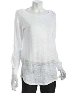 Nation LTD white burnout Fort Worth long sleeve tunic   up 