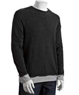   raw edge crewneck t shirt  