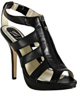 Velvet Angels black leather Mondrian zip cut out sandals   