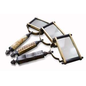   and Horn Square Table Top Magnifying Glasses  Set of 3