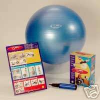   ® Sport 65 cm Blue Exercise Ball with Pump & Exercise Chart