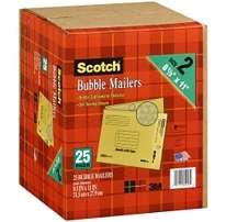3M Scotch Bubble Mailers 10 1/2 x 15 Size 5   25 pk  