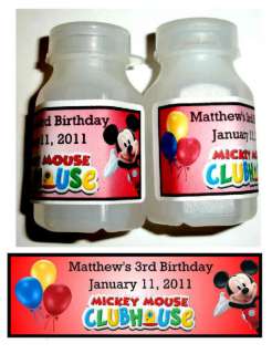30 MICKEY MOUSE CLUBHOUSE BIRTHDAY PARTY BUBBLE LABELS  