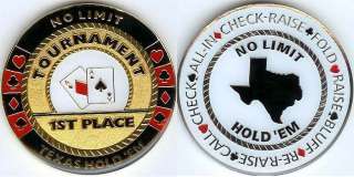 POKER CARD GUARD 1ST PLACE COIN  PRIZE 4 HOLDEM TOURNEY  