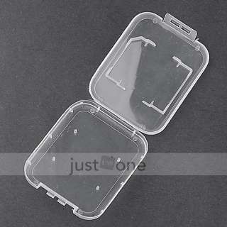 New 5 PCS Plastic Storage Case Clear Holder Box For SD MMC Memory Card 