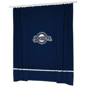  MLB Milwaukee Brewers Shower Curtain