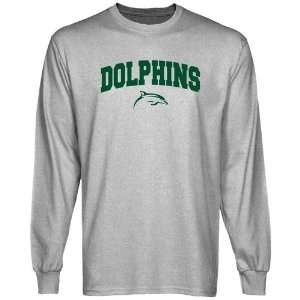   College Dolphins Ash Logo Arch Long Sleeve T shirt