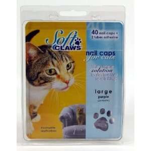    Soft Claws Purple Large 14 LBs or more Cat Nail Caps