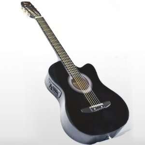   Acoustic Guitar Cutaway Style W/ Accessories Musical Instruments
