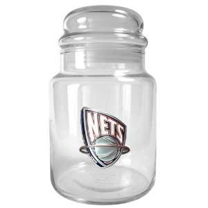  New Jersey Nets NBA 31oz Glass Candy Jar   Primary Logo 