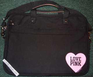 Victoria Secret PINK Canvas Love Laptop Case Black Purple Pink  
