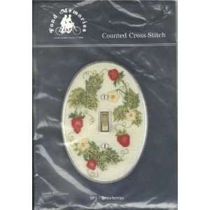  Strawberries   Counted Cross Stitch Light Switchplate Kit 