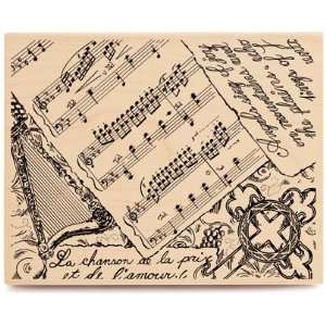  Music Collage   Rubber Stamp