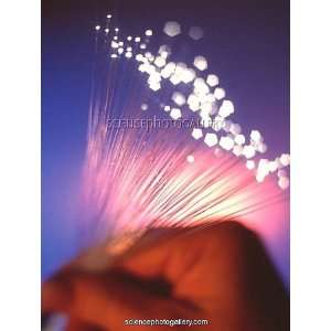  Cables of optical fibres conducting light Framed Prints 