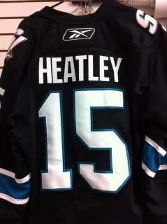 NEW Sharks RBK Edge (Authentic) Dany Heatley (Black) Jersey  