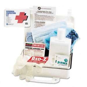 com Personal Protection First Aid Clean Up Kit in Plastic Case   OSHA 