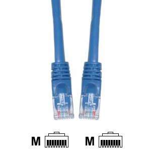  (5 PACK) 50 Feet RJ45 CAT 5E Molded Network Cable   Blue 
